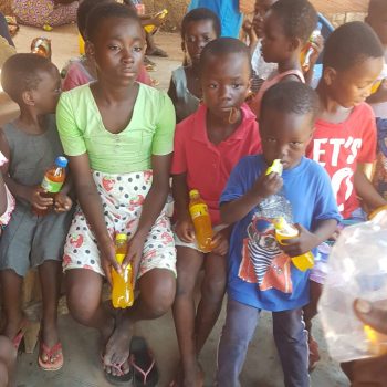 Putting smile on the face of this children